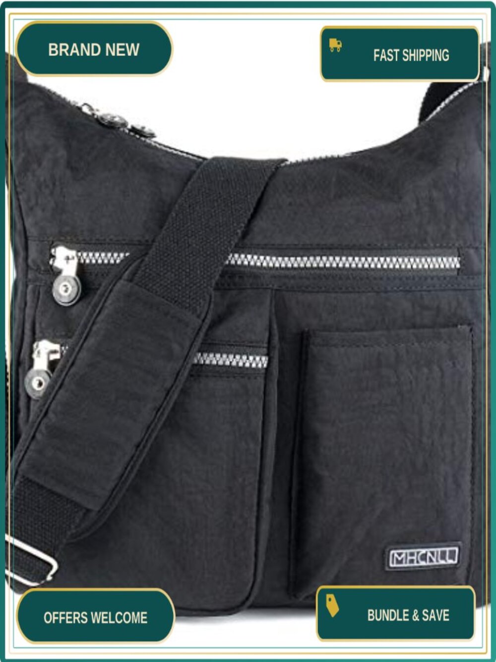 Nylon Crossbody Purse Anti-Theft RFID Lightweight Messenger Bag Women Travel